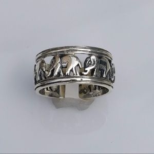 Elephant .925 Sterling Silver Ring by Peter Stone
